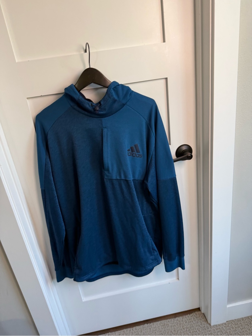 adidas Men's Navy Blue Half-Zip Pullover